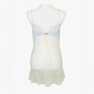 Victoria’s Secret Dream Angels Chemise Vintage Y2K Babydoll Sheer Blue Large